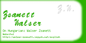 zsanett walser business card